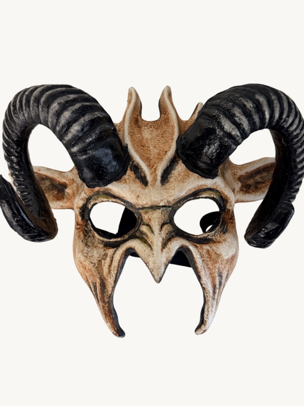 Ram Horn Demon Goat Masquerade Mask Fantasy Costume Halloween Cosplay
